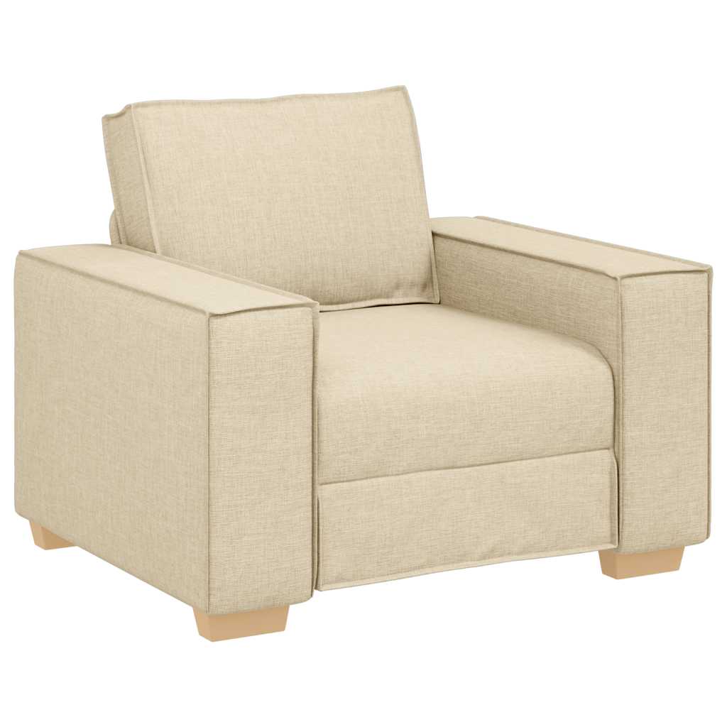 Sofa Stuhl Creme 100x78x84 cm Stoff