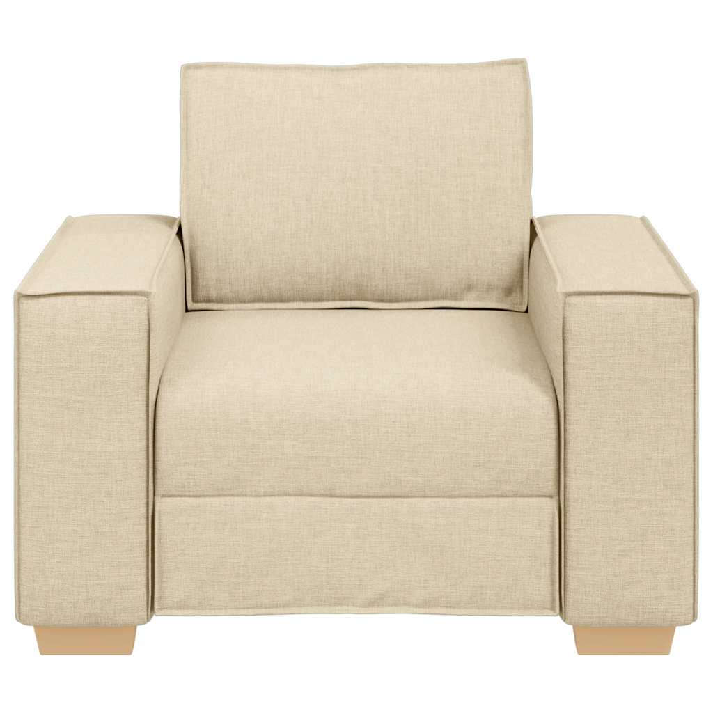 Sofa Stuhl Creme 100x78x84 cm Stoff