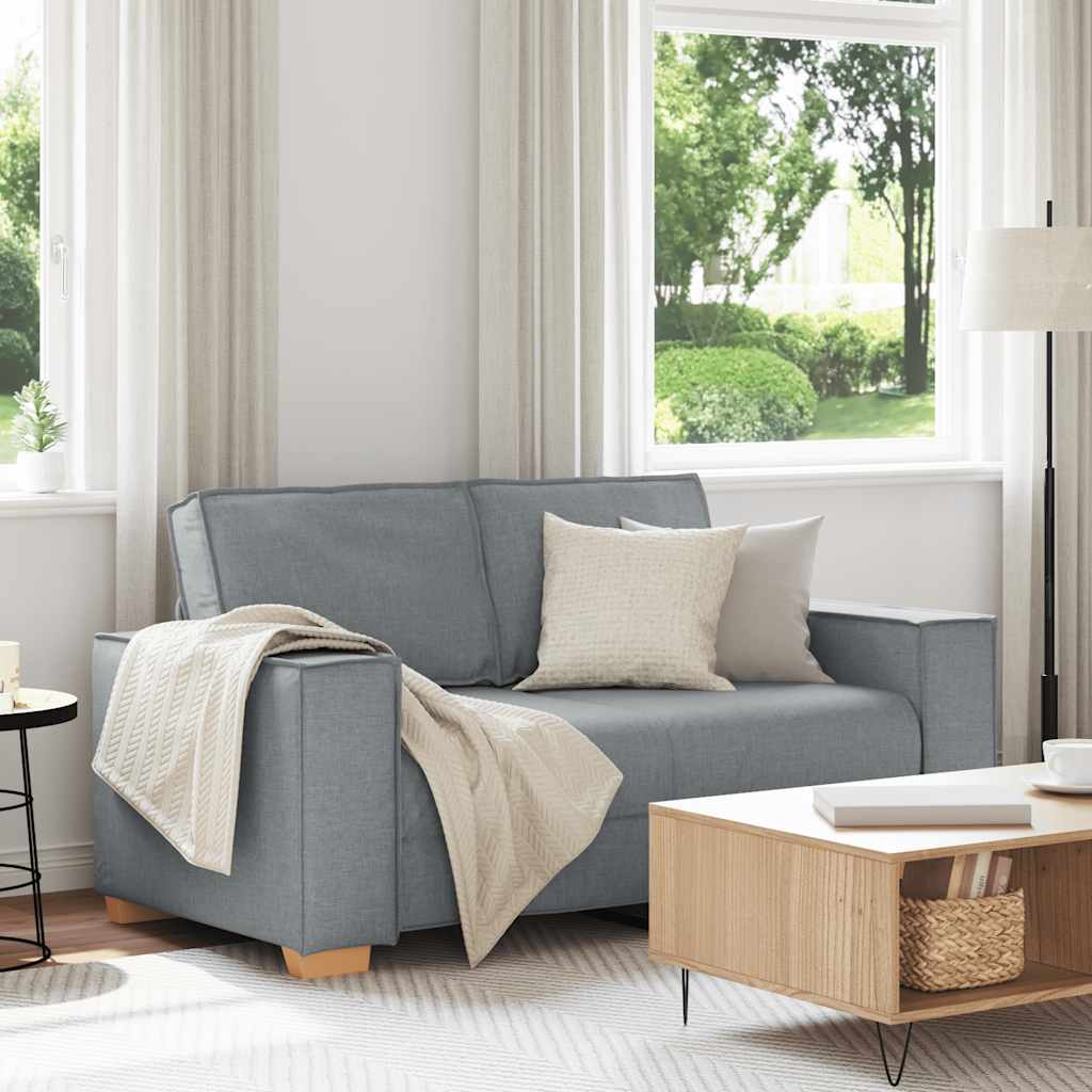2-Sitzer Sofa Hellgrau 160x78x84 cm Stoff