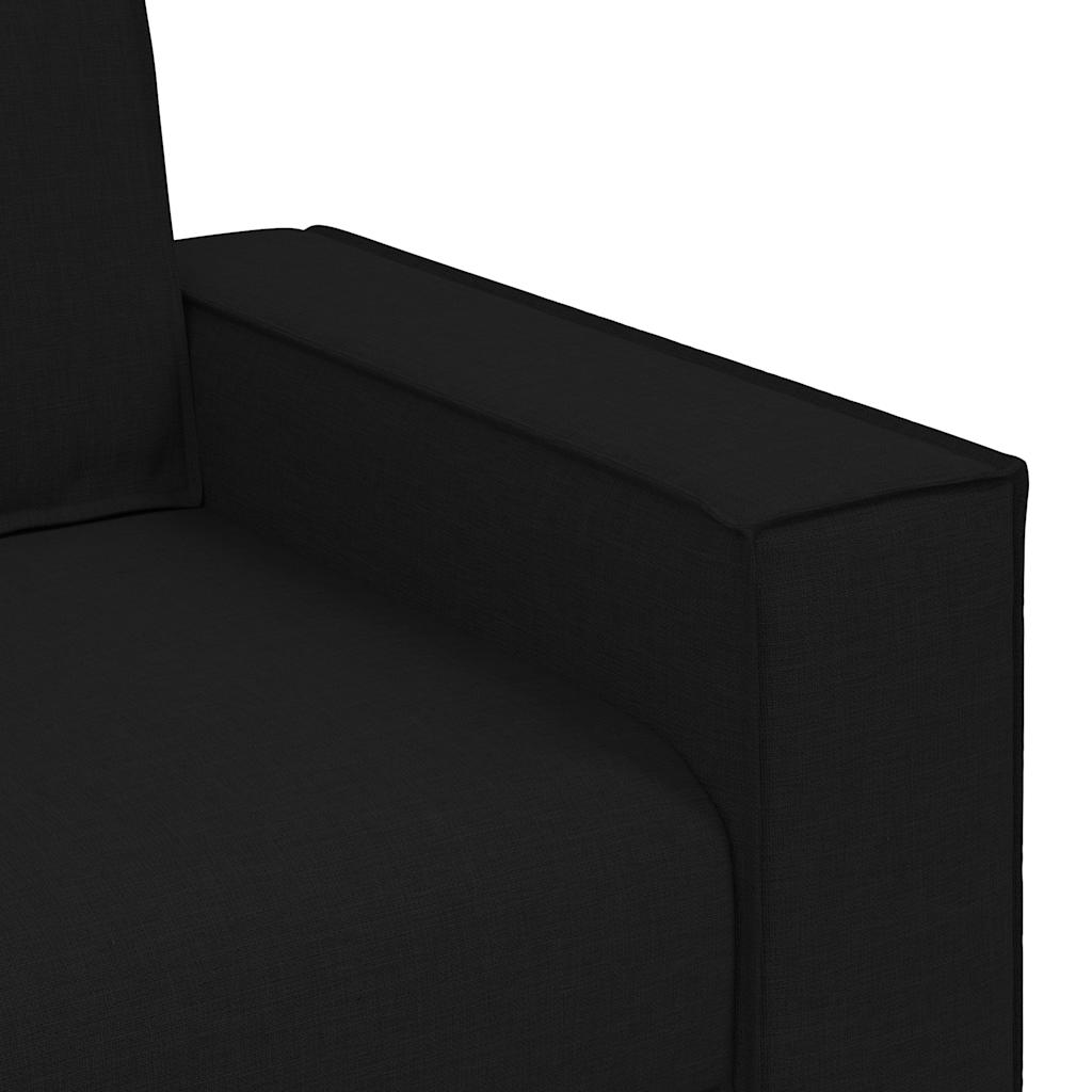 2-Sitzer Sofa Schwarz 160x78x84 cm Stoff