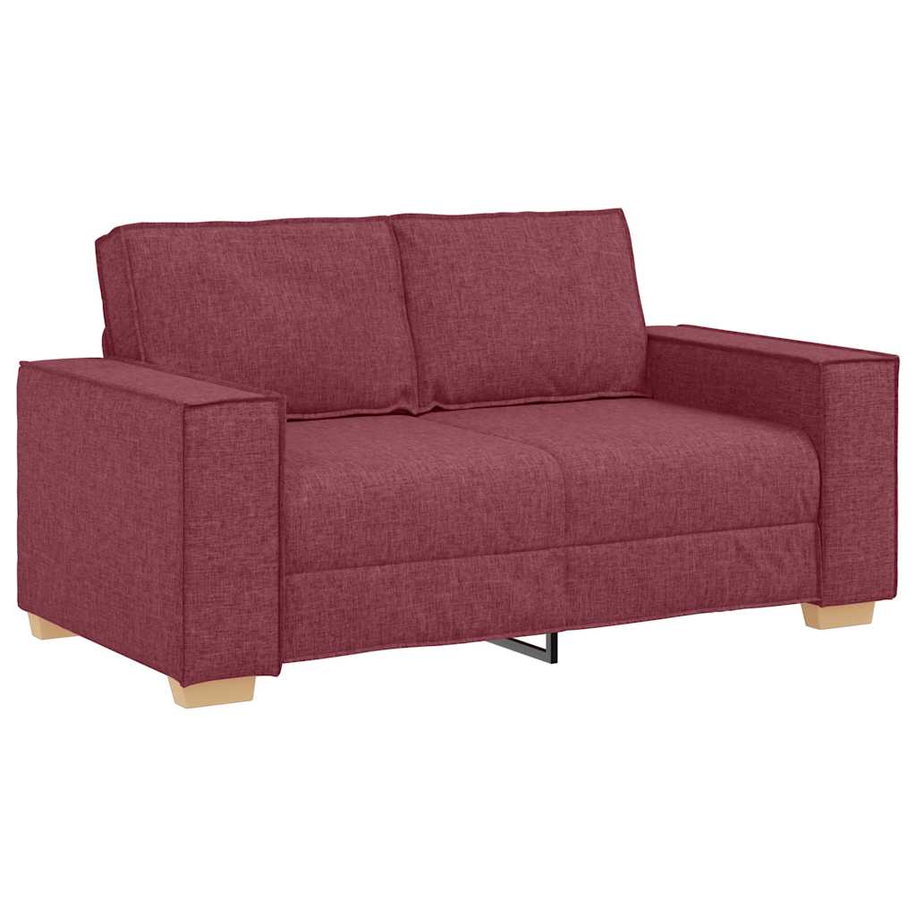 2-Sitzer Sofa Weinrot 160x78x84 cm Stoff