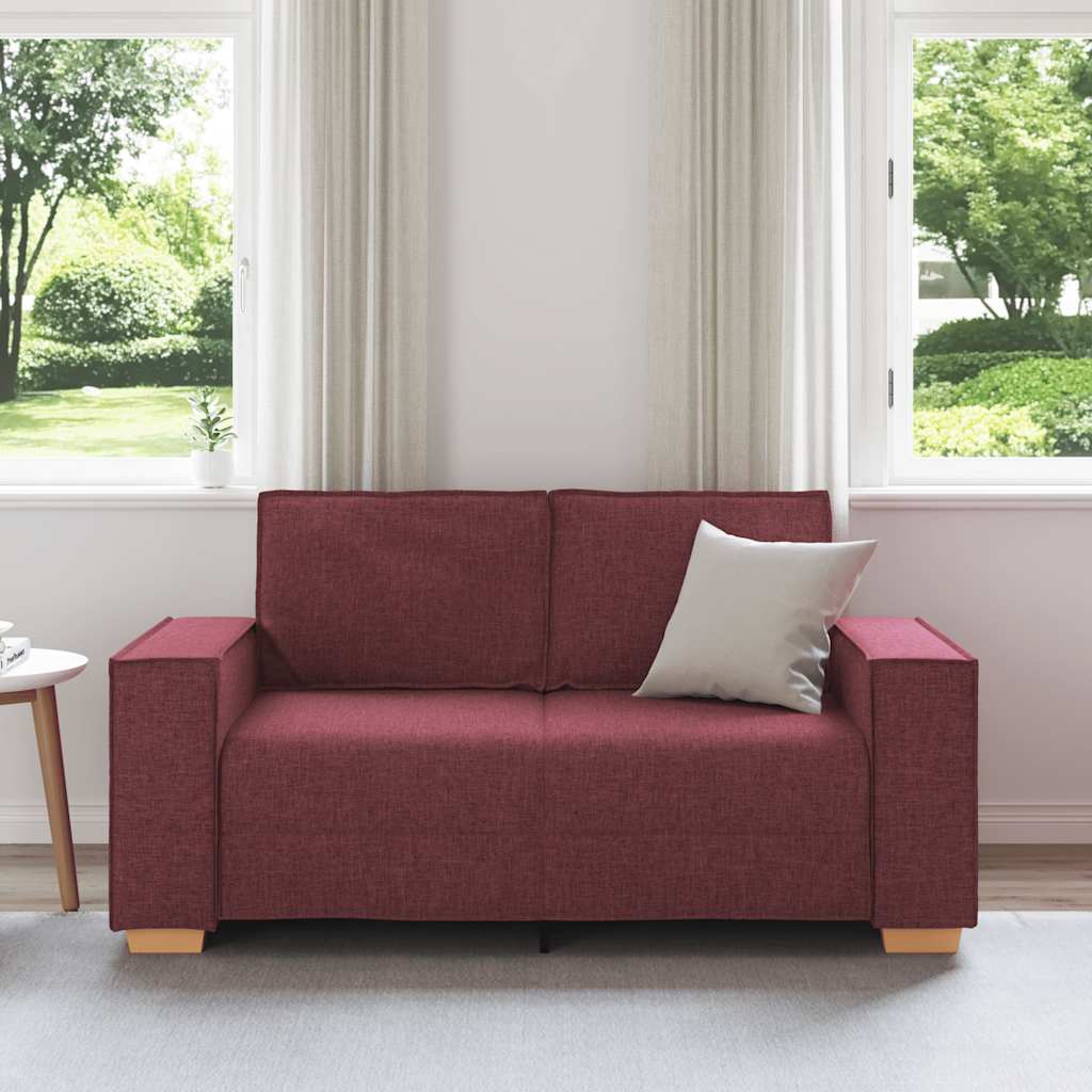2-Sitzer Sofa Weinrot 160x78x84 cm Stoff