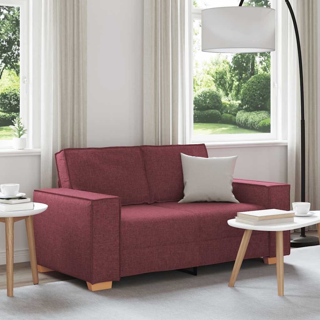 2-Sitzer Sofa Weinrot 160x78x84 cm Stoff
