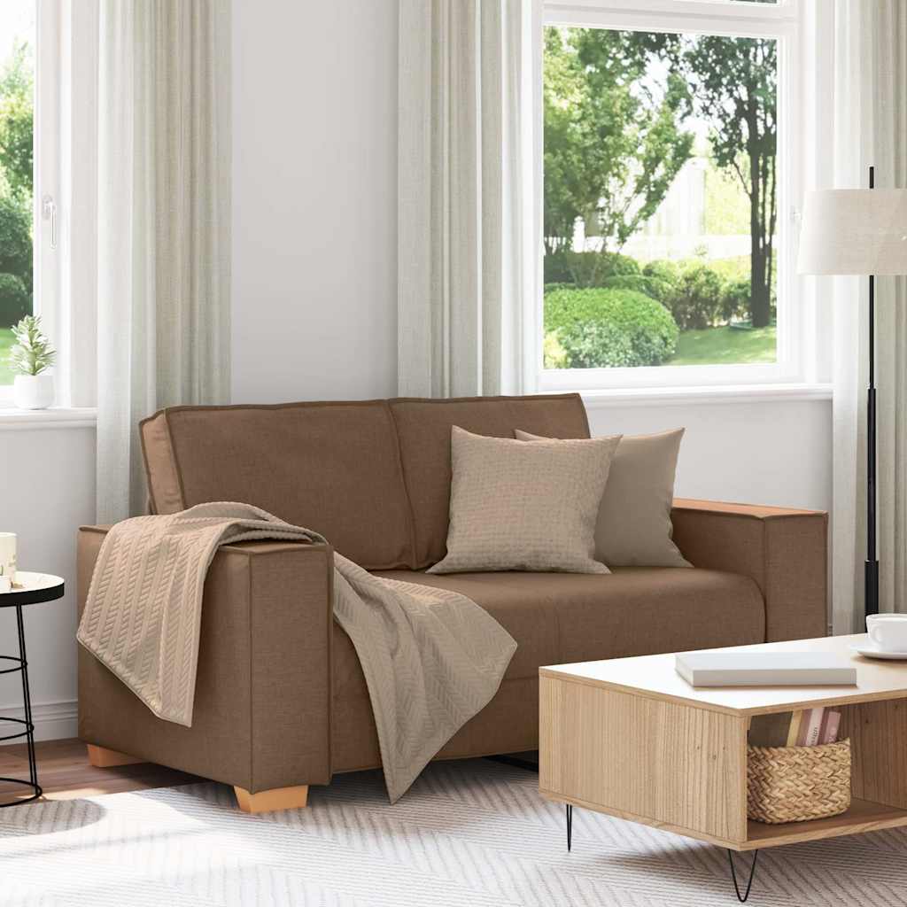 2-Sitzer Sofa Braun 160x78x84 cm Stoff