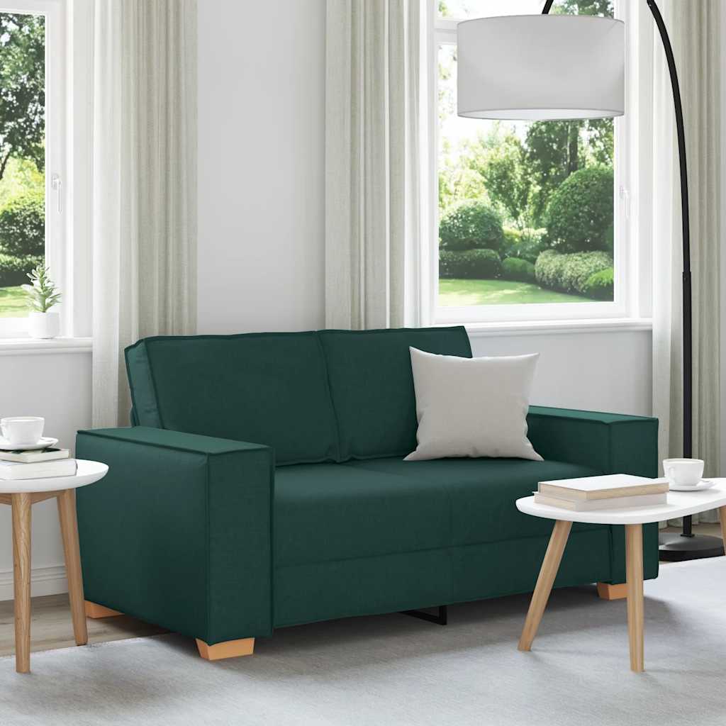2-Sitzer Sofa Dunkelgrün 160x78x84 cm Stoff
