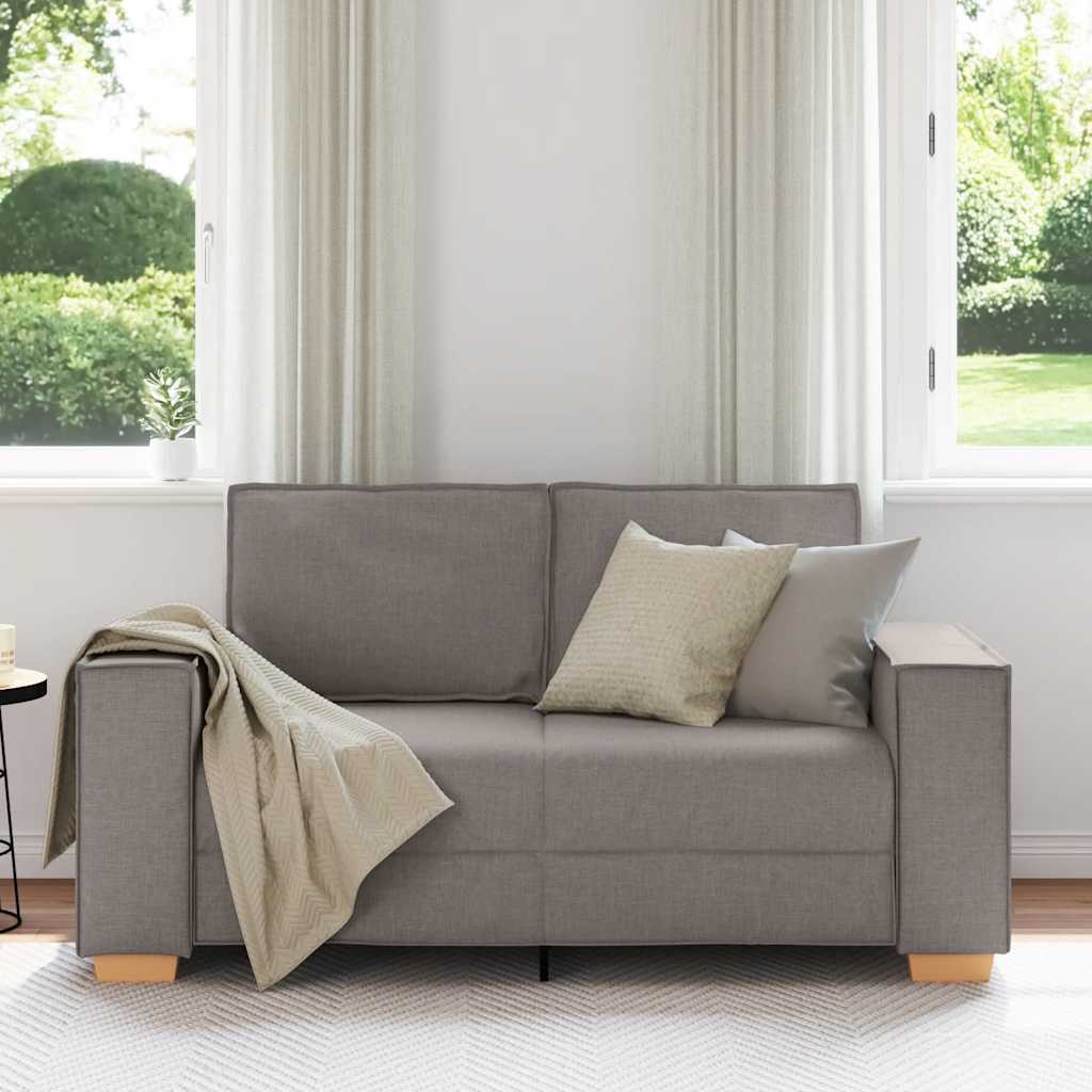 2-Sitzer Sofa Taupe 160x78x84 cm Stoff