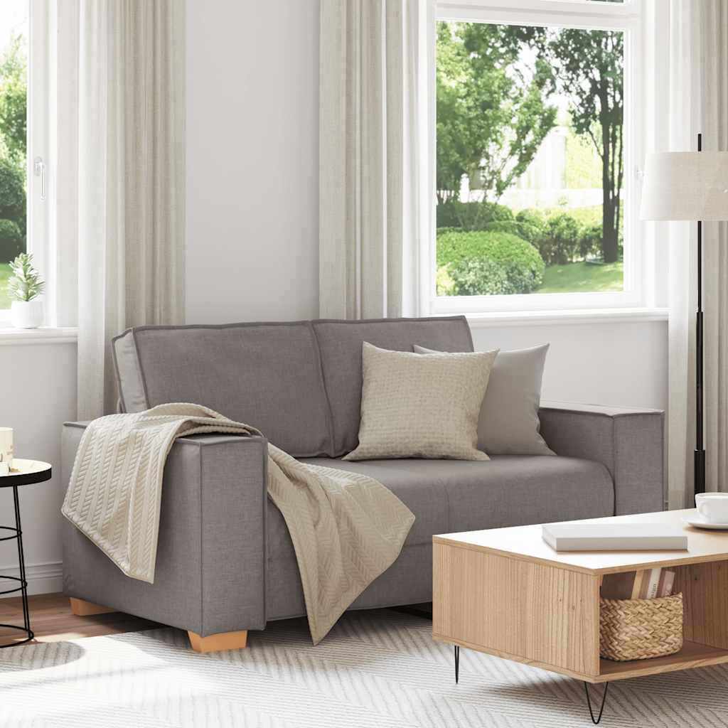 2-Sitzer Sofa Taupe 160x78x84 cm Stoff