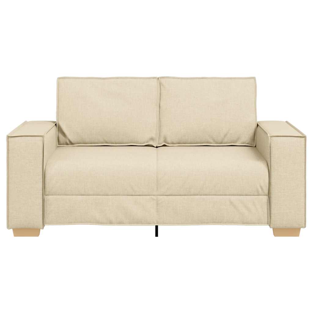 2-Sitzer Sofa Creme 160x78x84 cm Stoff
