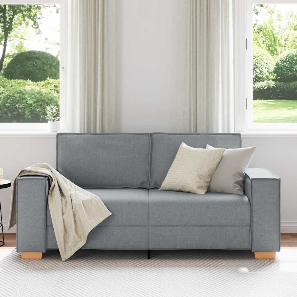 2-Sitzer Sofa Hellgrau 180x78x84 cm Stoff
