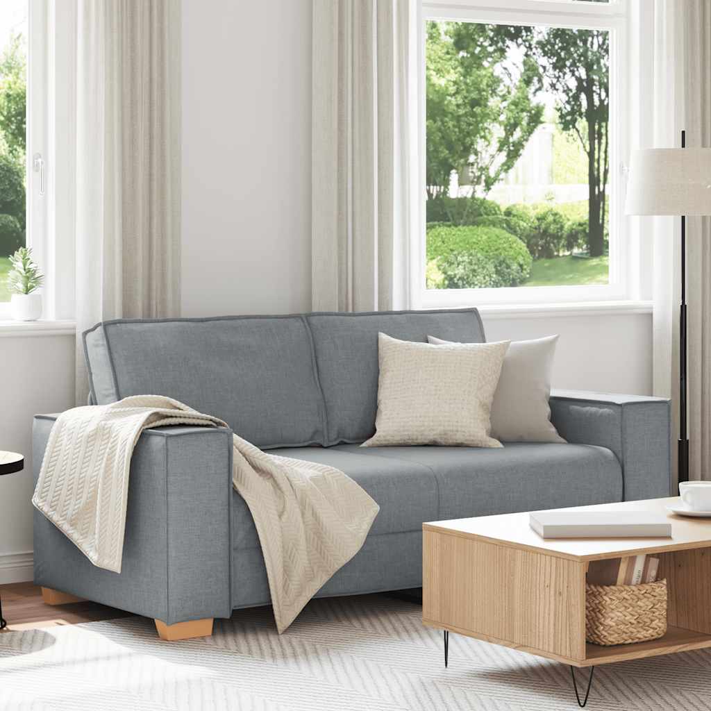 2-Sitzer Sofa Hellgrau 180x78x84 cm Stoff