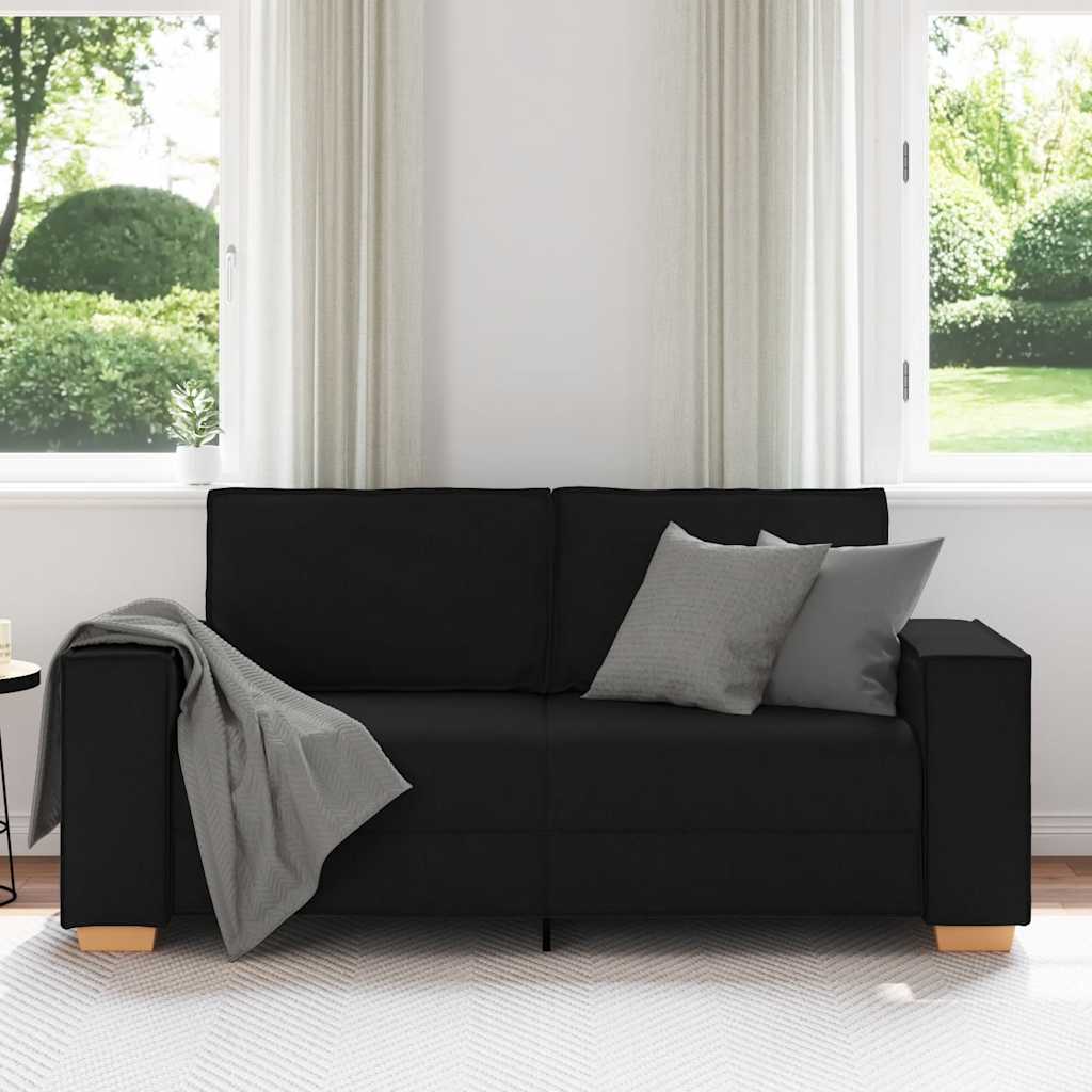 2-Sitzer Sofa Schwarz 180x78x84 cm Stoff