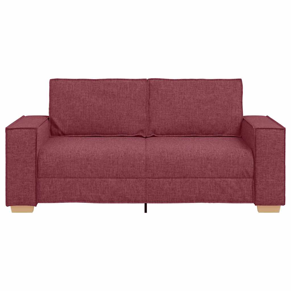 2-Sitzer Sofa Weinrot 180x78x84 cm Stoff