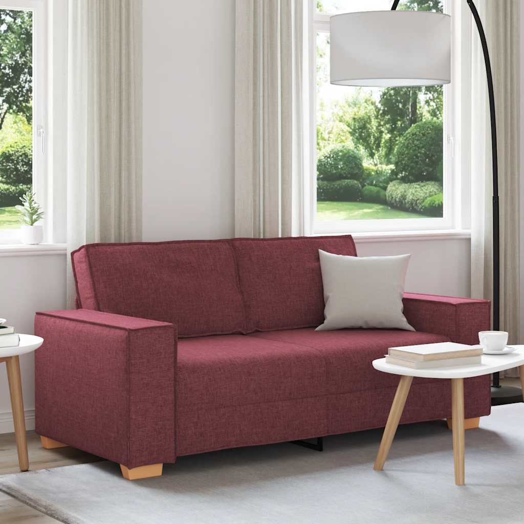 2-Sitzer Sofa Weinrot 180x78x84 cm Stoff