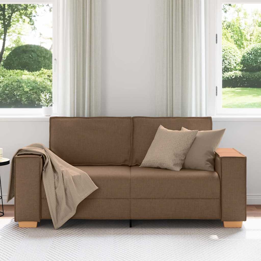 2-Sitzer Sofa Braun 180x78x84 cm Stoff
