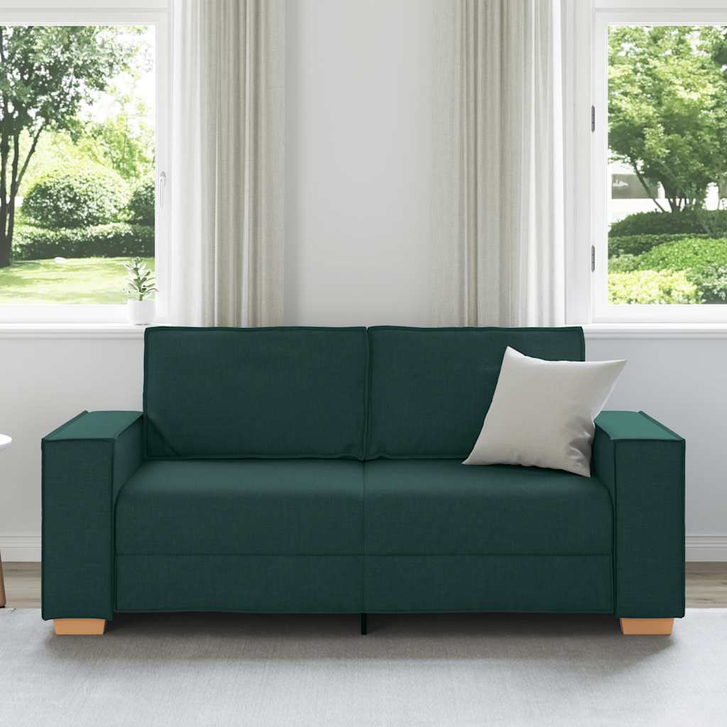 2-Sitzer Sofa Dunkelgrün 180x78x84 cm Stoff