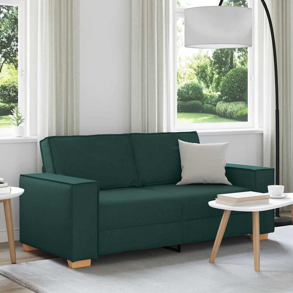 2-Sitzer Sofa Dunkelgrün 180x78x84 cm Stoff