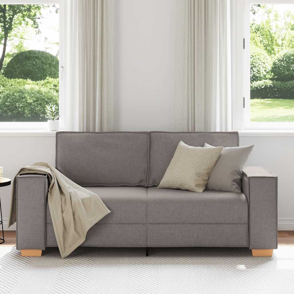 2-Sitzer Sofa Taupe 180x78x84 cm Stoff