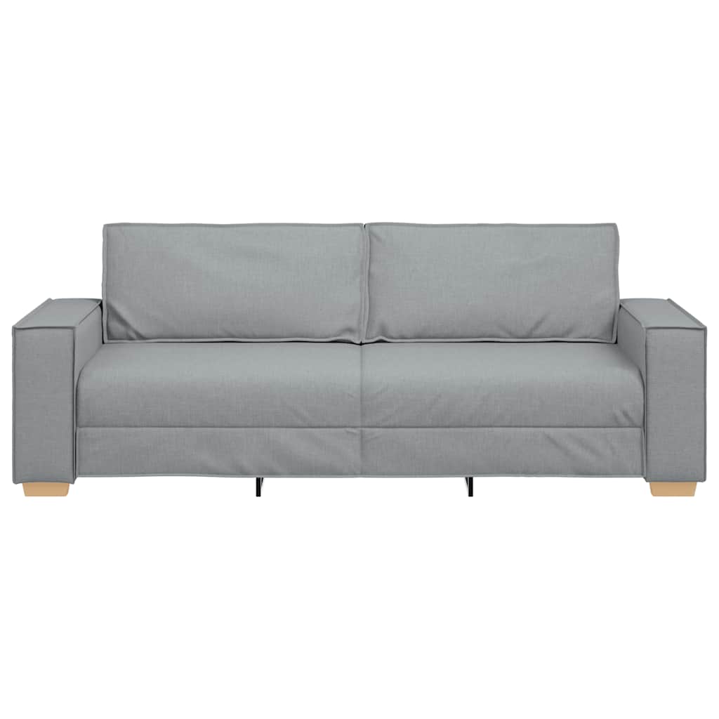 3-Sitzer-Sofa Hellgrau 220x78x84 cm Stoff