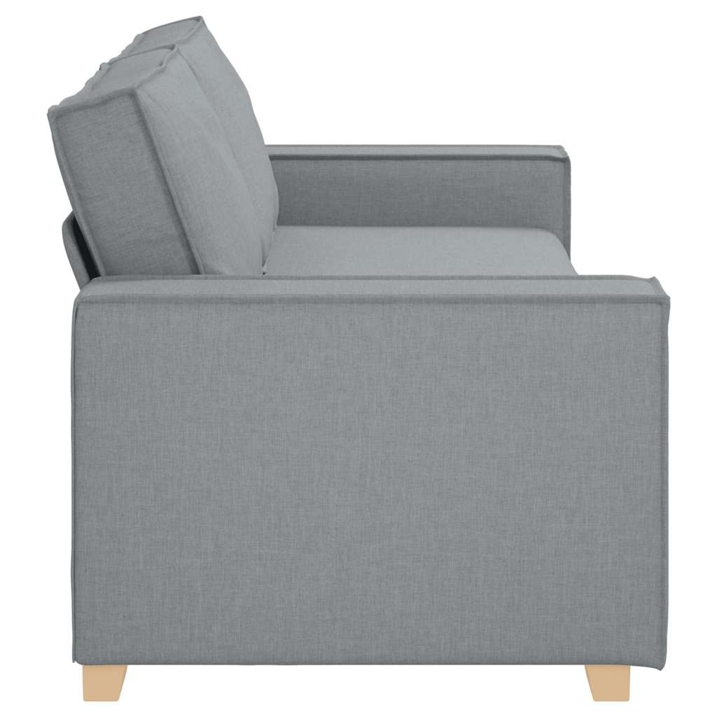 3-Sitzer-Sofa Hellgrau 220x78x84 cm Stoff