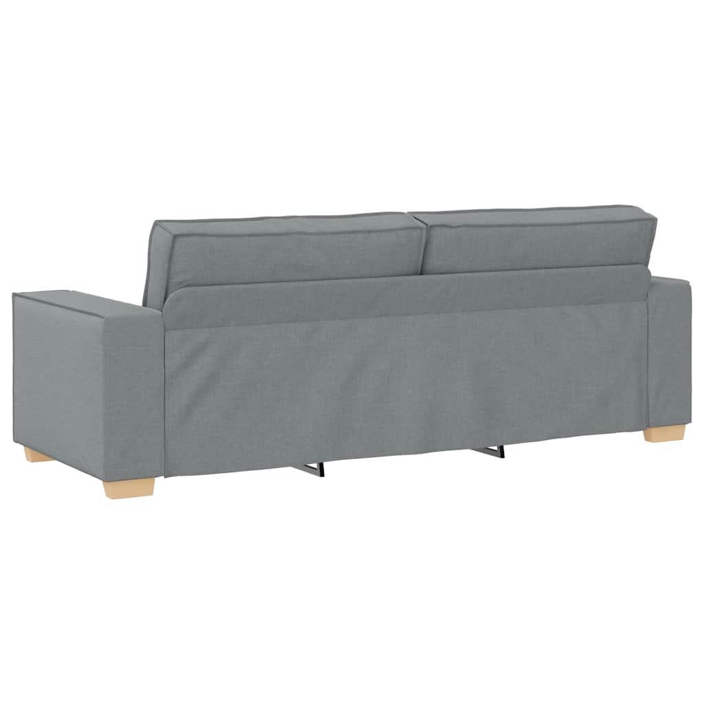 3-Sitzer-Sofa Hellgrau 220x78x84 cm Stoff