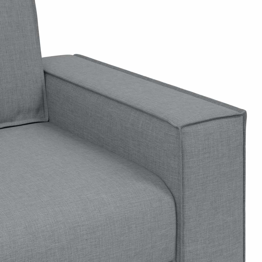 3-Sitzer-Sofa Hellgrau 220x78x84 cm Stoff