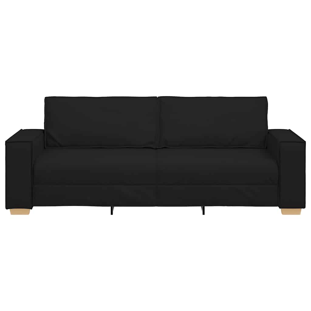 3-Sitzer-Sofa Schwarz 220x78x84 cm Stoff