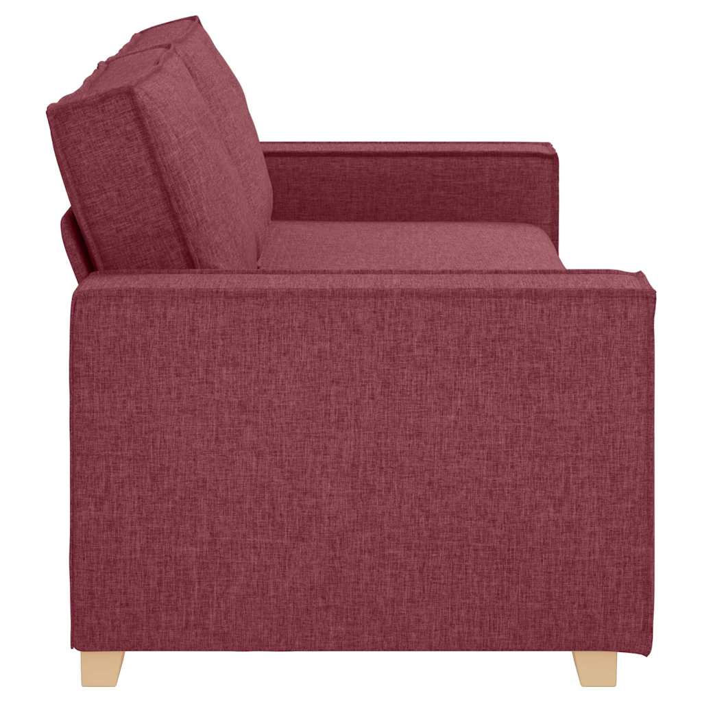 3-Sitzer-Sofa Weinrot 180 cm Stoff