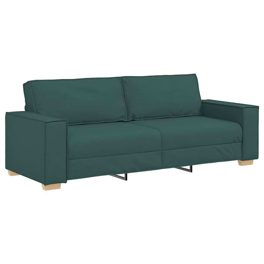 3-Sitzer-Sofa Dunkelgrün 220 cm Stoff
