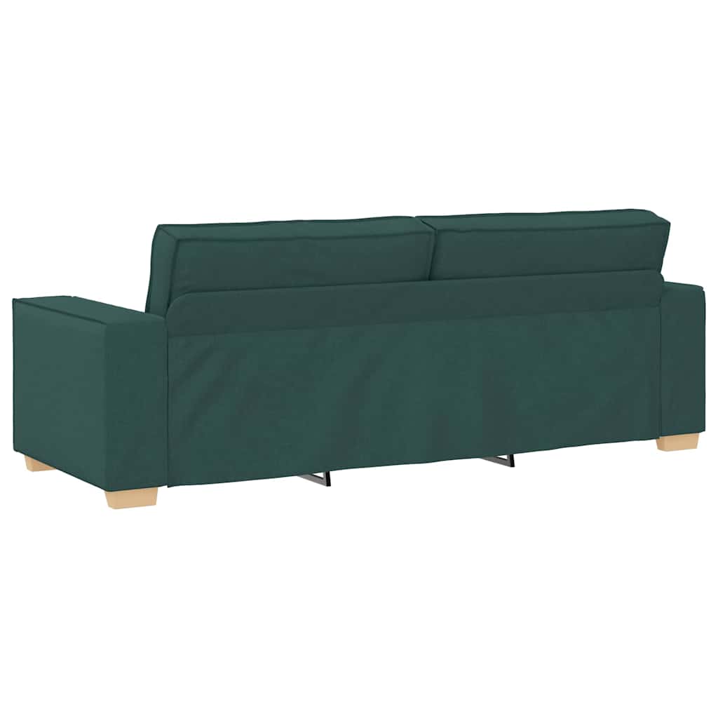 3-Sitzer-Sofa Dunkelgrün 220 cm Stoff