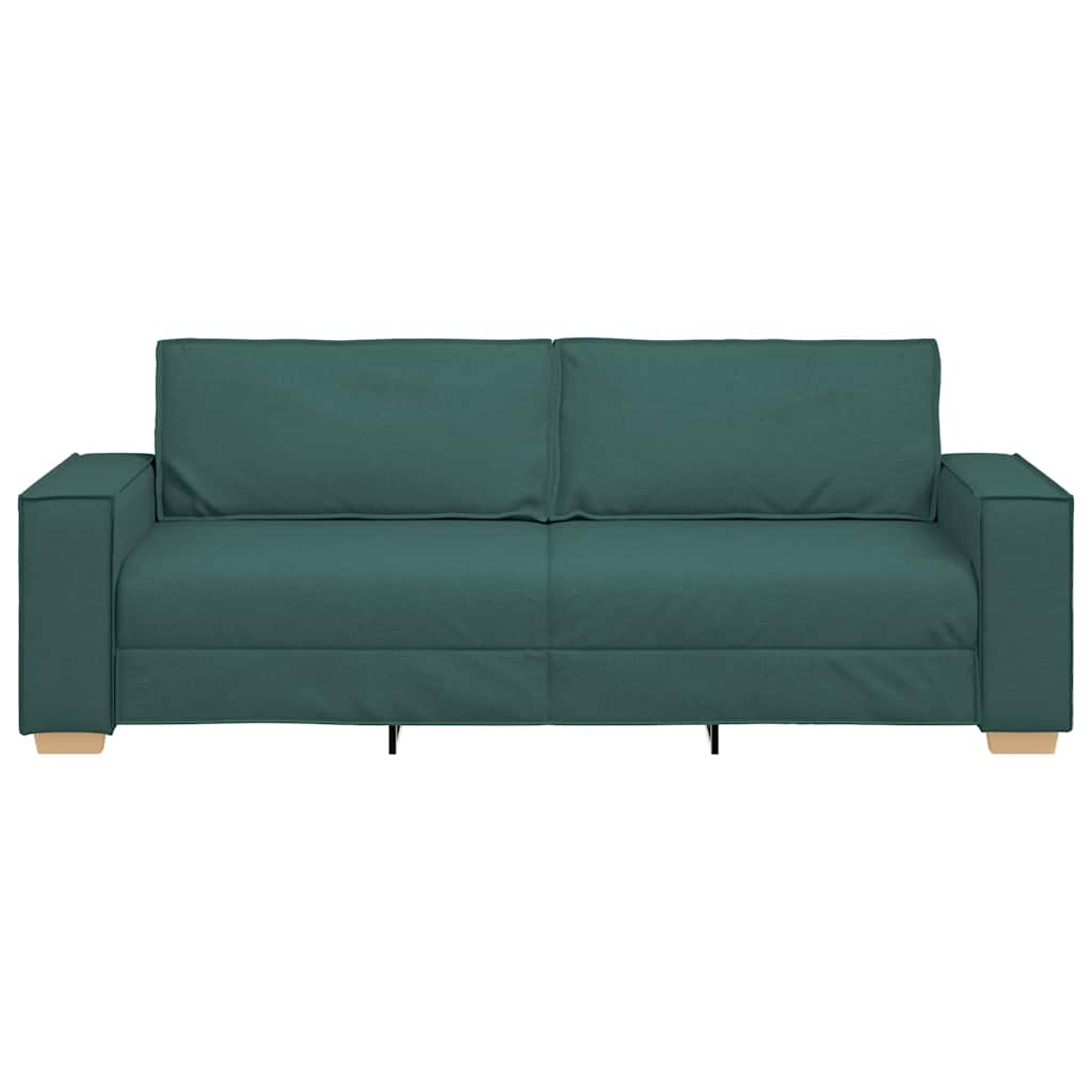3-Sitzer-Sofa Dunkelgrün 220 cm Stoff
