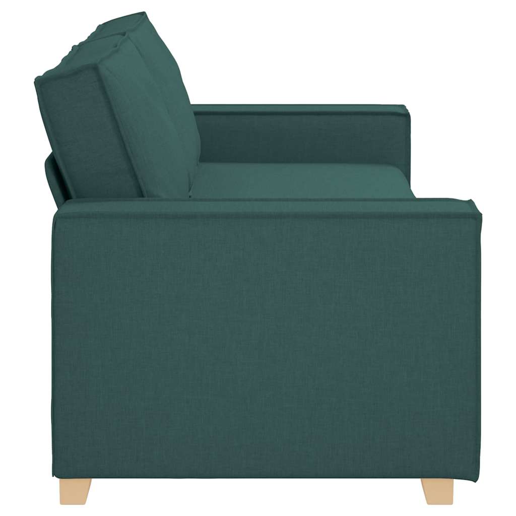 3-Sitzer-Sofa Dunkelgrün 220 cm Stoff