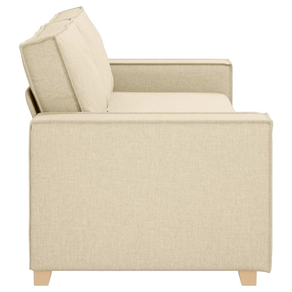 3-Sitzer-Sofa Creme 220 cm Stoff