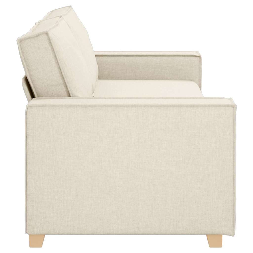 3-Sitzer-Sofa Beige 220 cm Leinenmischgewebe