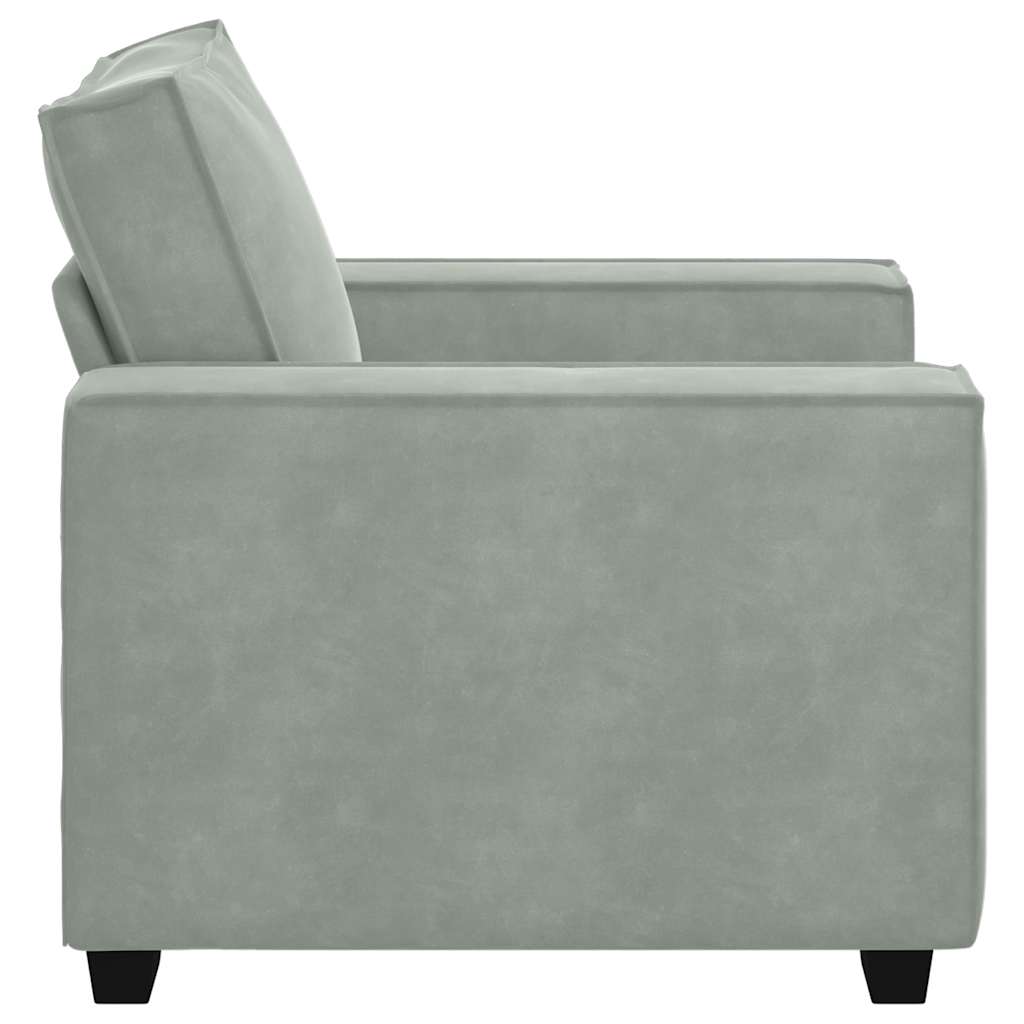 Sessel Hellgrau 100x78x84 cm Samt