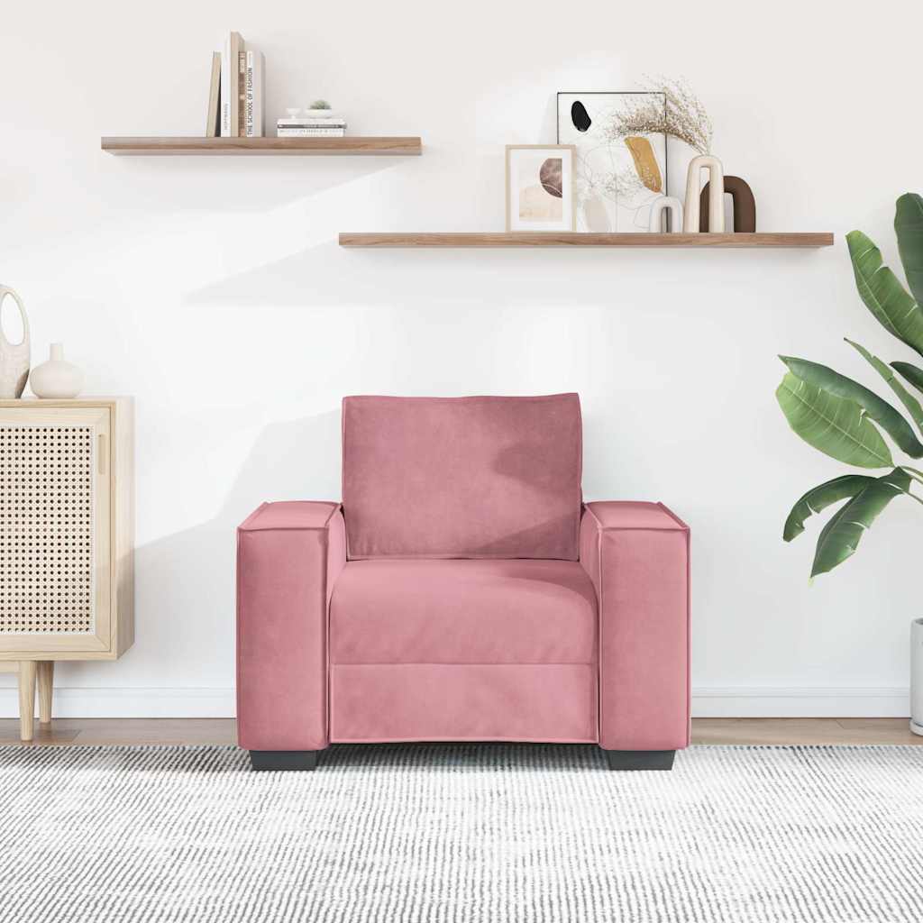 Sessel Rosa 100x78x84 cm Samt