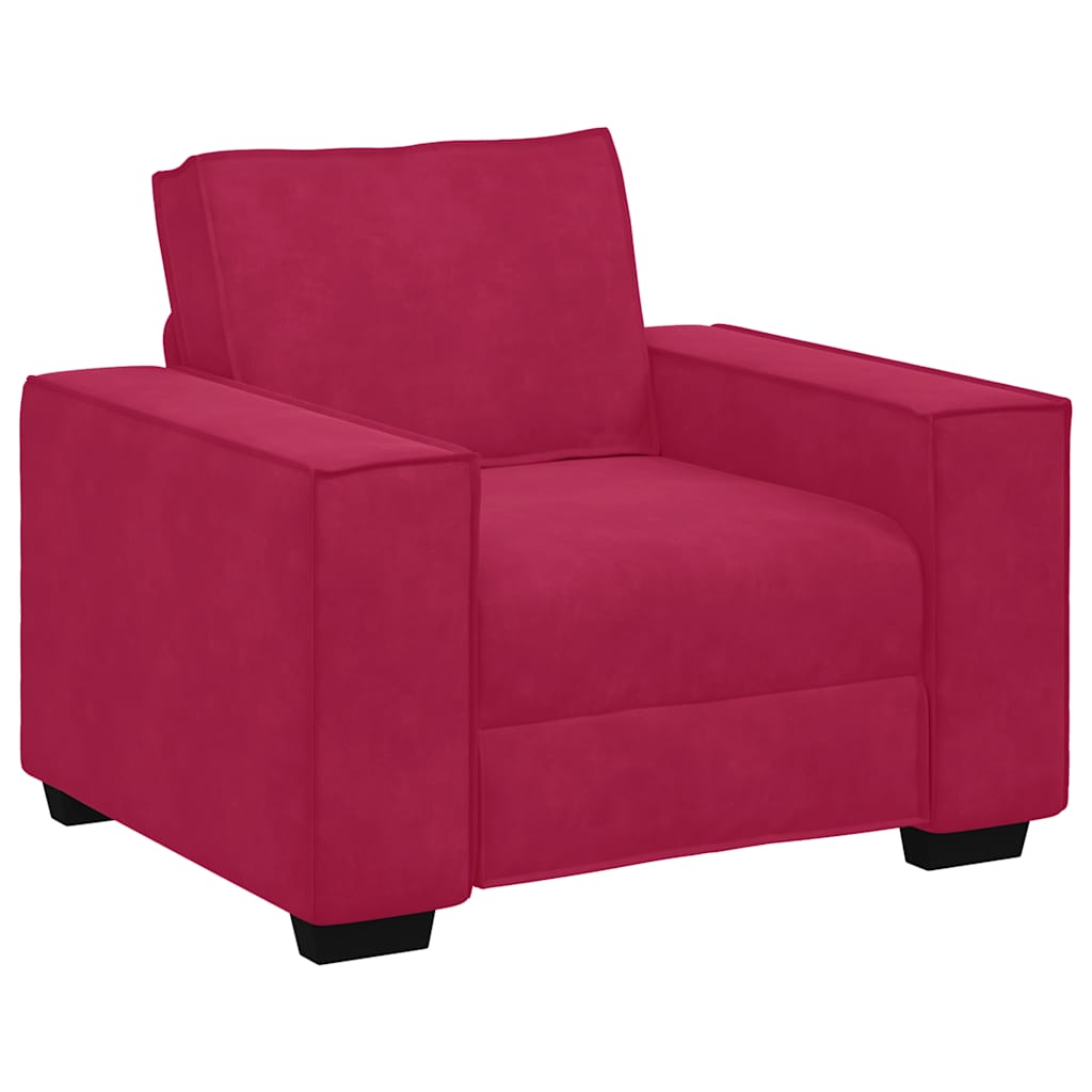 Sessel Weinrot 100x78x84 cm Samt