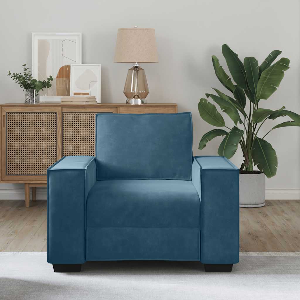 Sessel Blau 100x78x84 cm Samt