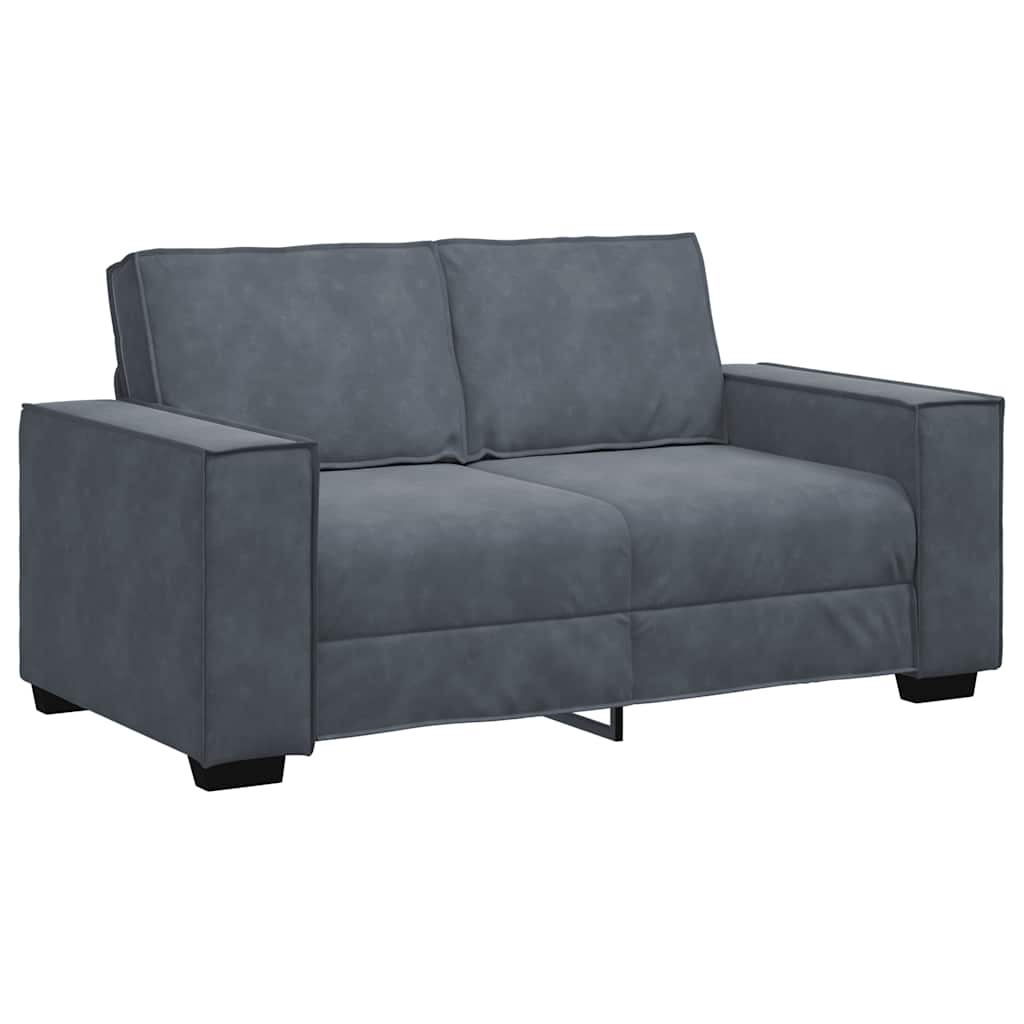 2-Sitzer-Sofa Dunkelgrau 160x78x84 cm Samt