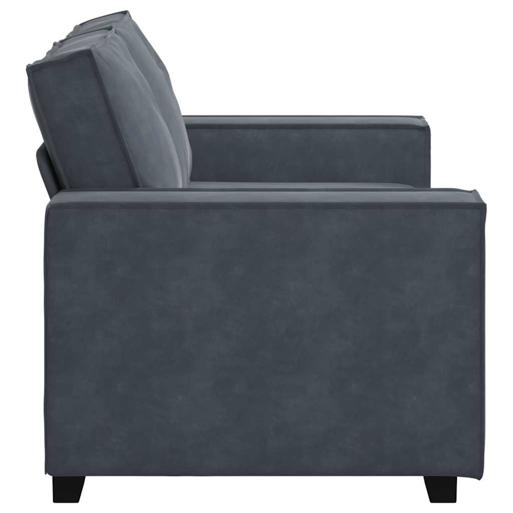2-Sitzer-Sofa Dunkelgrau 160x78x84 cm Samt