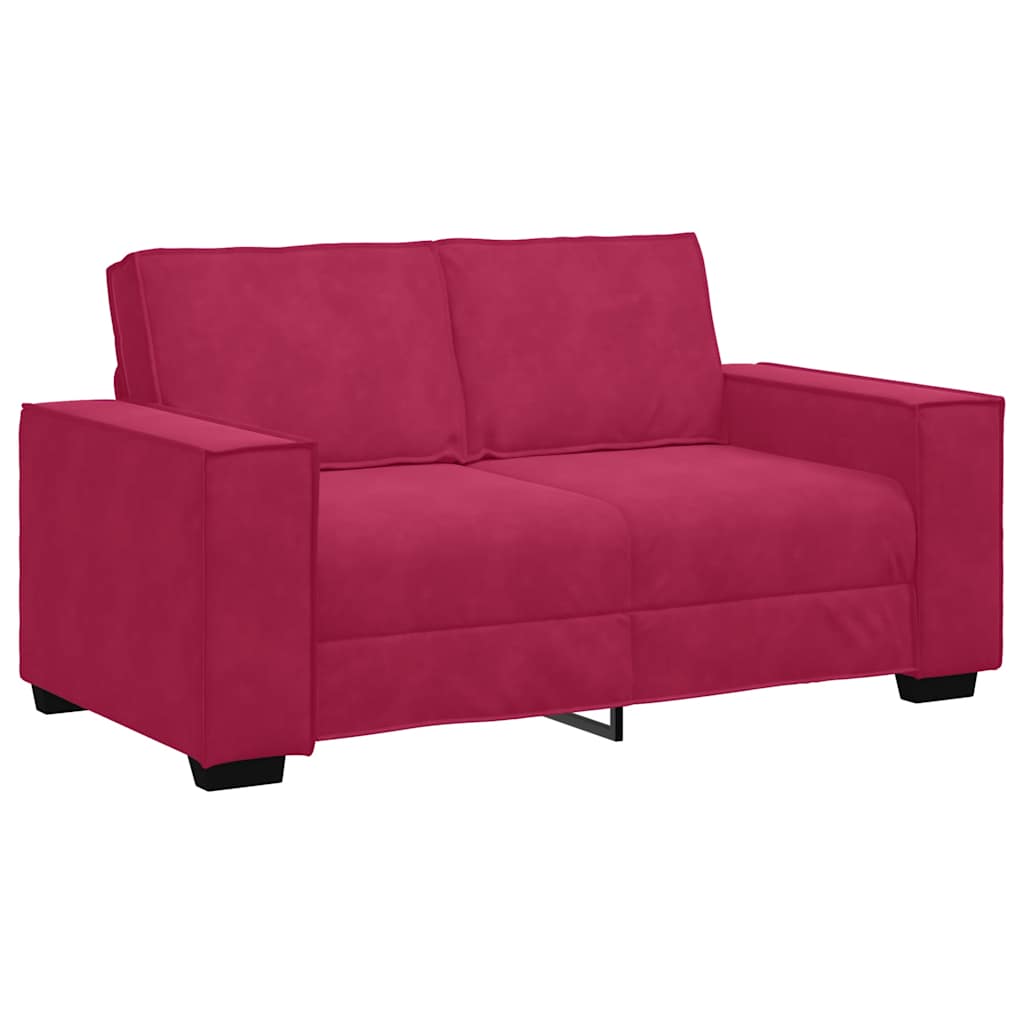 2-Sitzer-Sofa Weinrot 160x78x84 cm Samt