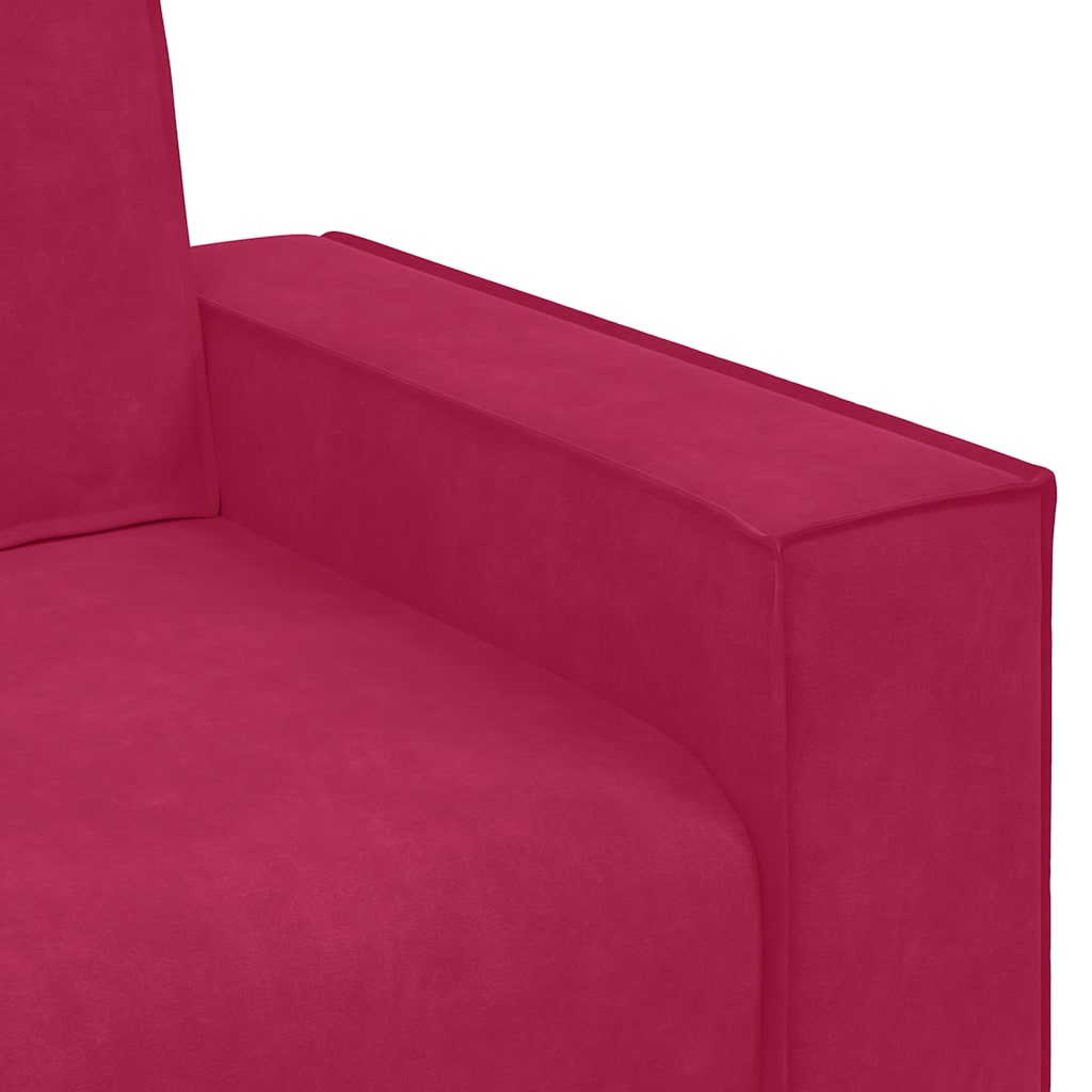 2-Sitzer-Sofa Weinrot 160x78x84 cm Samt