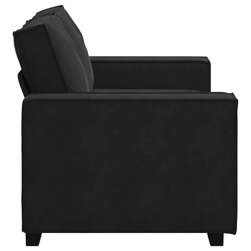 2-Sitzer-Sofa Schwarz 160x78x84 cm Samt