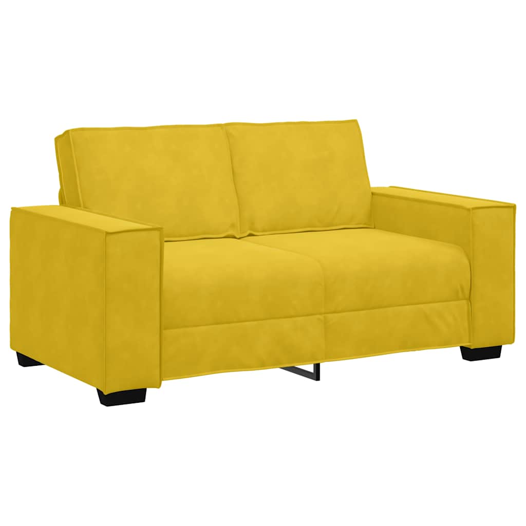 2-Sitzer-Sofa Gelb 160x78x84 cm Samt