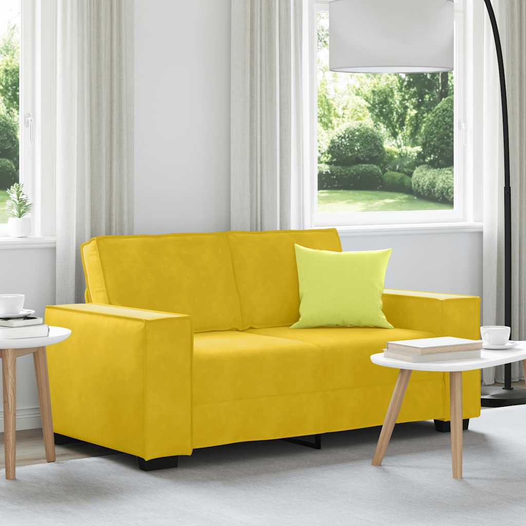 2-Sitzer-Sofa Gelb 160x78x84 cm Samt