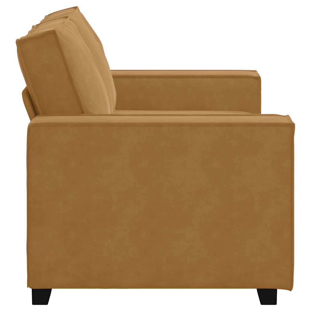 2-Sitzer-Sofa Braun 160x78x84 cm Samt