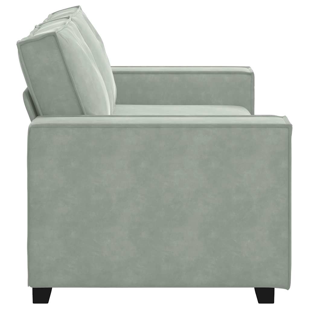 2-Sitzer-Sofa Hellgrau 180x78x84 cm Samt