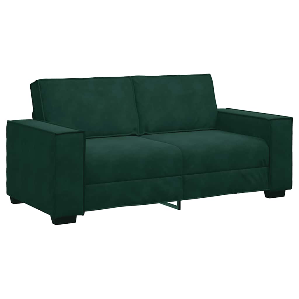 2-Sitzer-Sofa Dunkelgrün 180x78x84 cm Samt