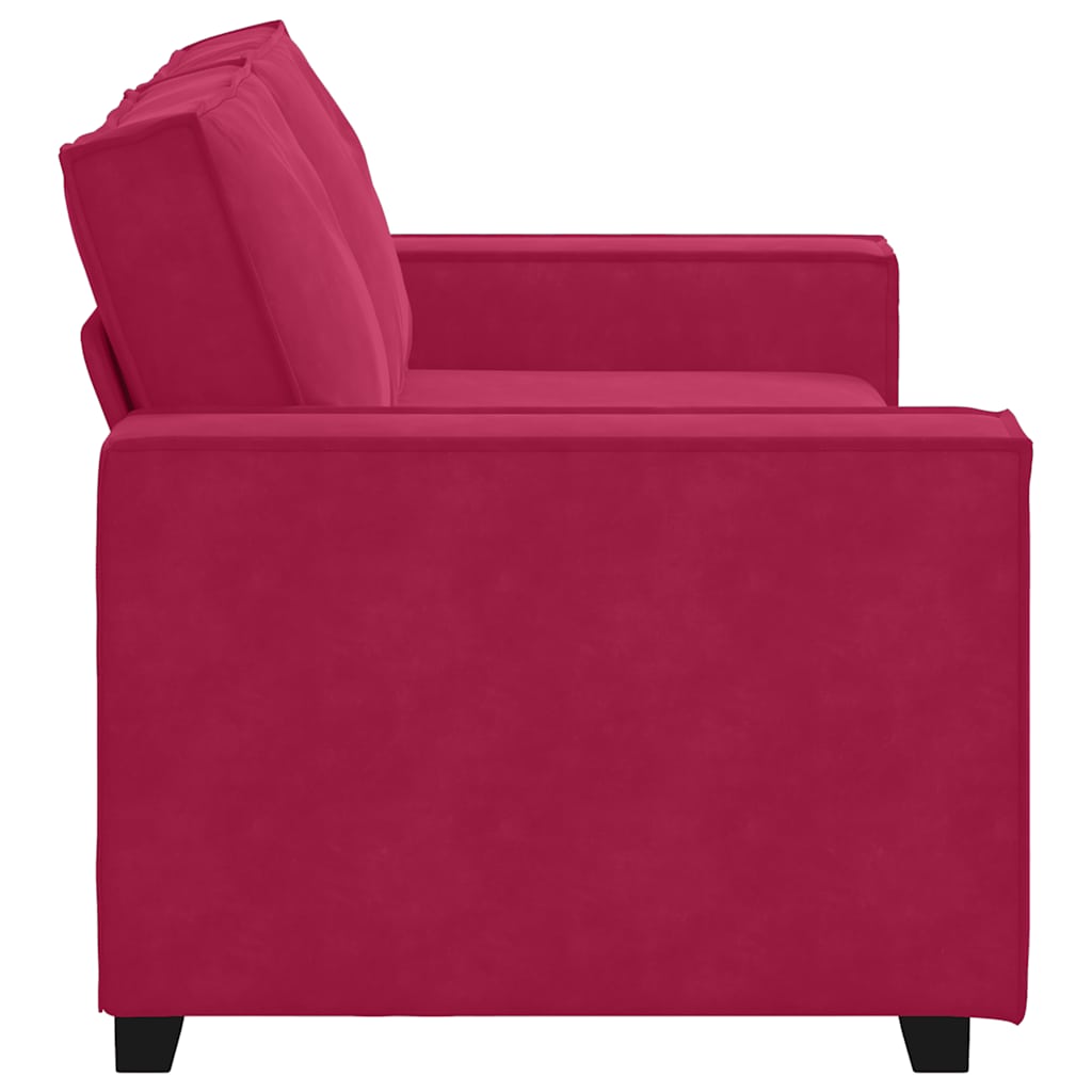 2-Sitzer-Sofa Weinrot 180x78x84 cm Samt