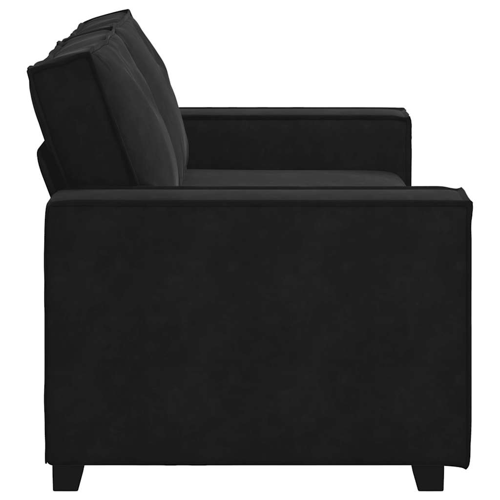 2-Sitzer-Sofa Schwarz 180x78x84 cm Samt