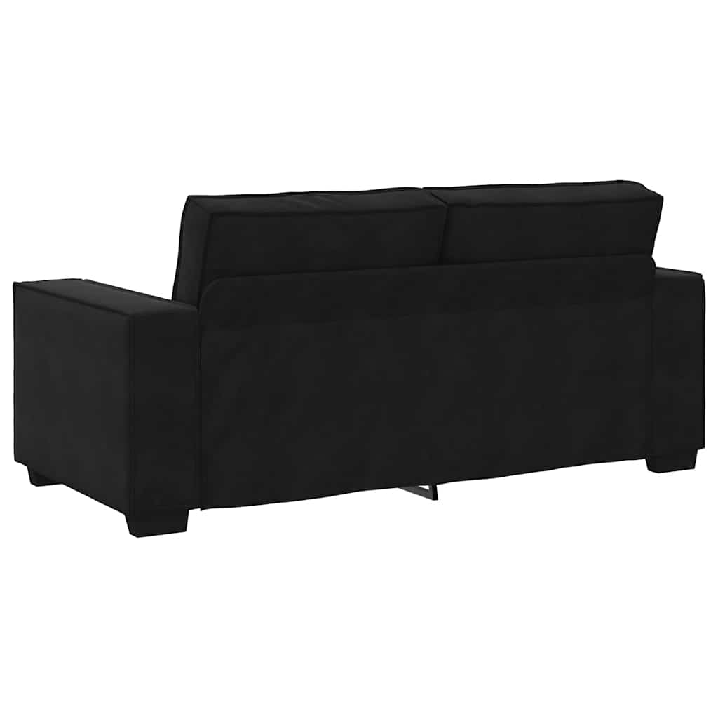 2-Sitzer-Sofa Schwarz 180x78x84 cm Samt
